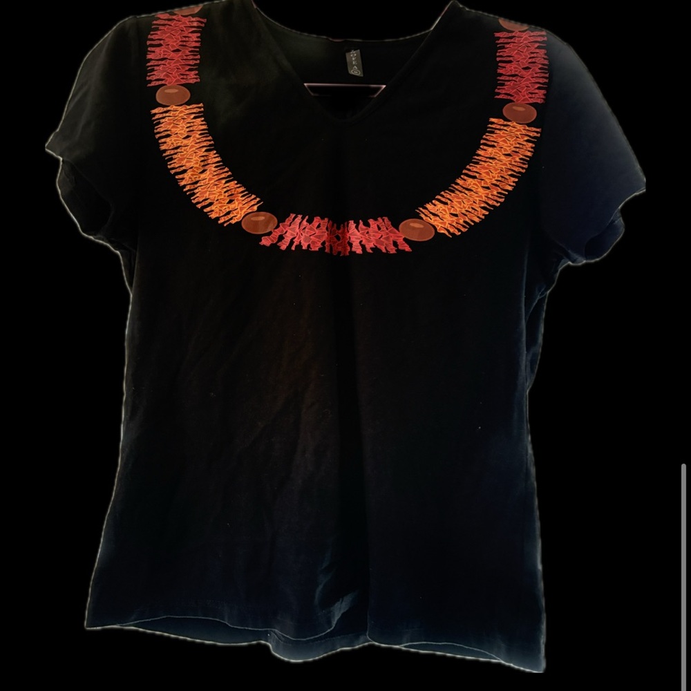 Black and Red Lei Women's Top
